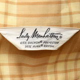 1960s Plaid Shirtwaist Dress with Vented Back