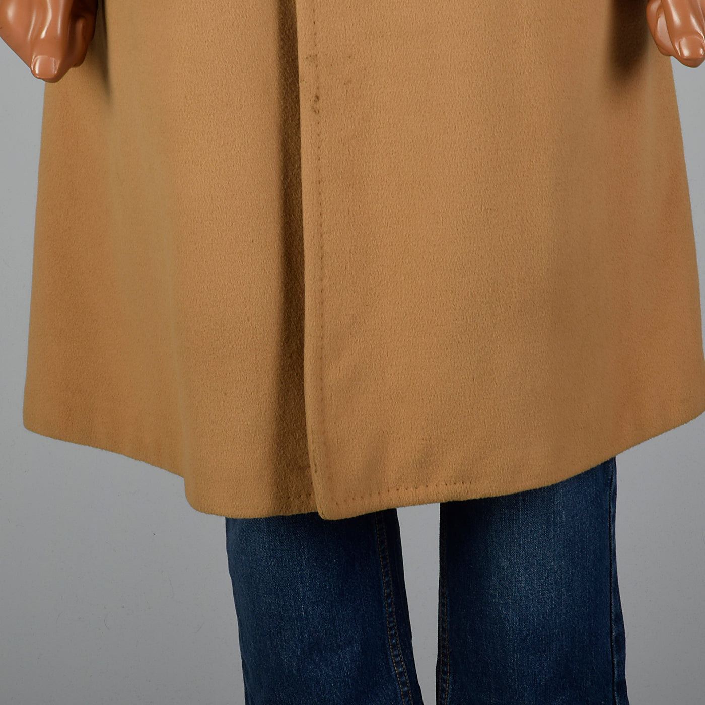 1970s Mens Dhalishan Cashmere Tan Coat