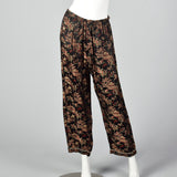 1960s Black Brocade Pajama Set