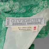 XS-Small Givenchy Nouvelle Boutique 1970s Green Silk Kaftan