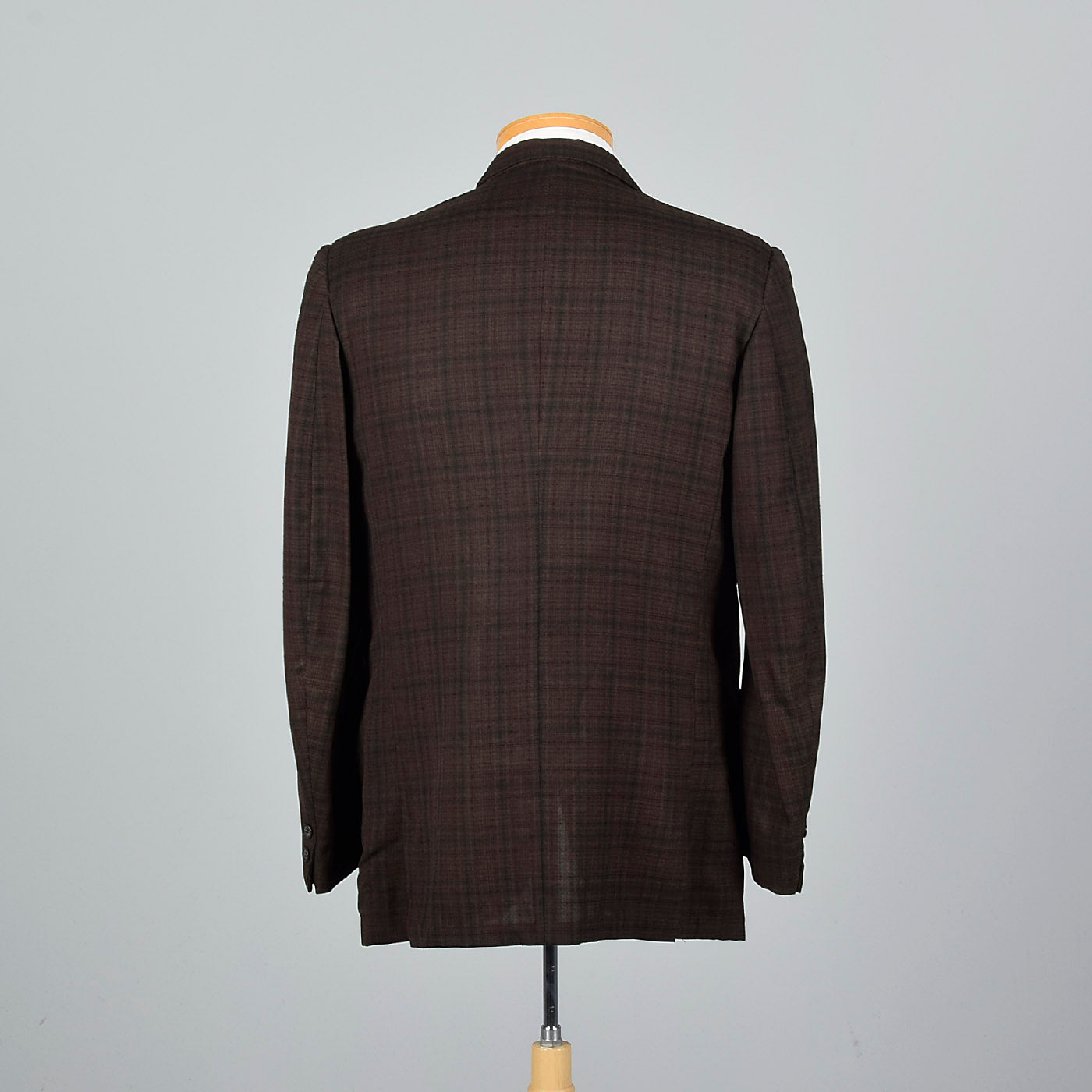 1950s Mens Lightweight Summer Jacket in Brown Plaid