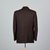 1950s Mens Lightweight Summer Jacket in Brown Plaid
