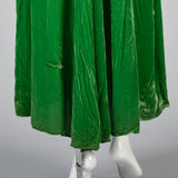 1940s Emerald Green Velvet Dress