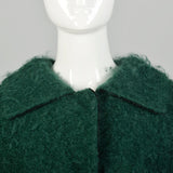 XS F/W 2007 Alberta Ferretti Green Mohair Princess Coat