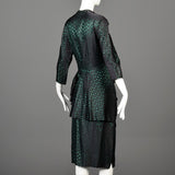 1940s Two Piece Skirt Suit with Asymmetric Jacket