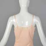 1950s Peach Slip with Pleated Hem