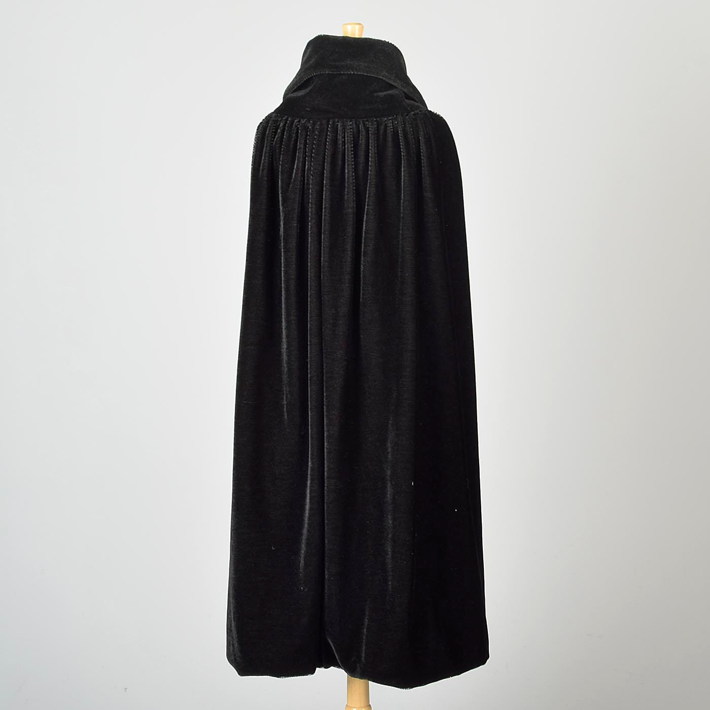 1920s Mohair Velvet Cape with Decorative Buckle