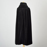 1920s Mohair Velvet Cape with Decorative Buckle