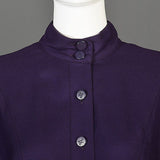 1980s Karl Lagerfeld Purple Wool Midi Dress