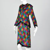 1990s Sequin Two Piece Skirt Set