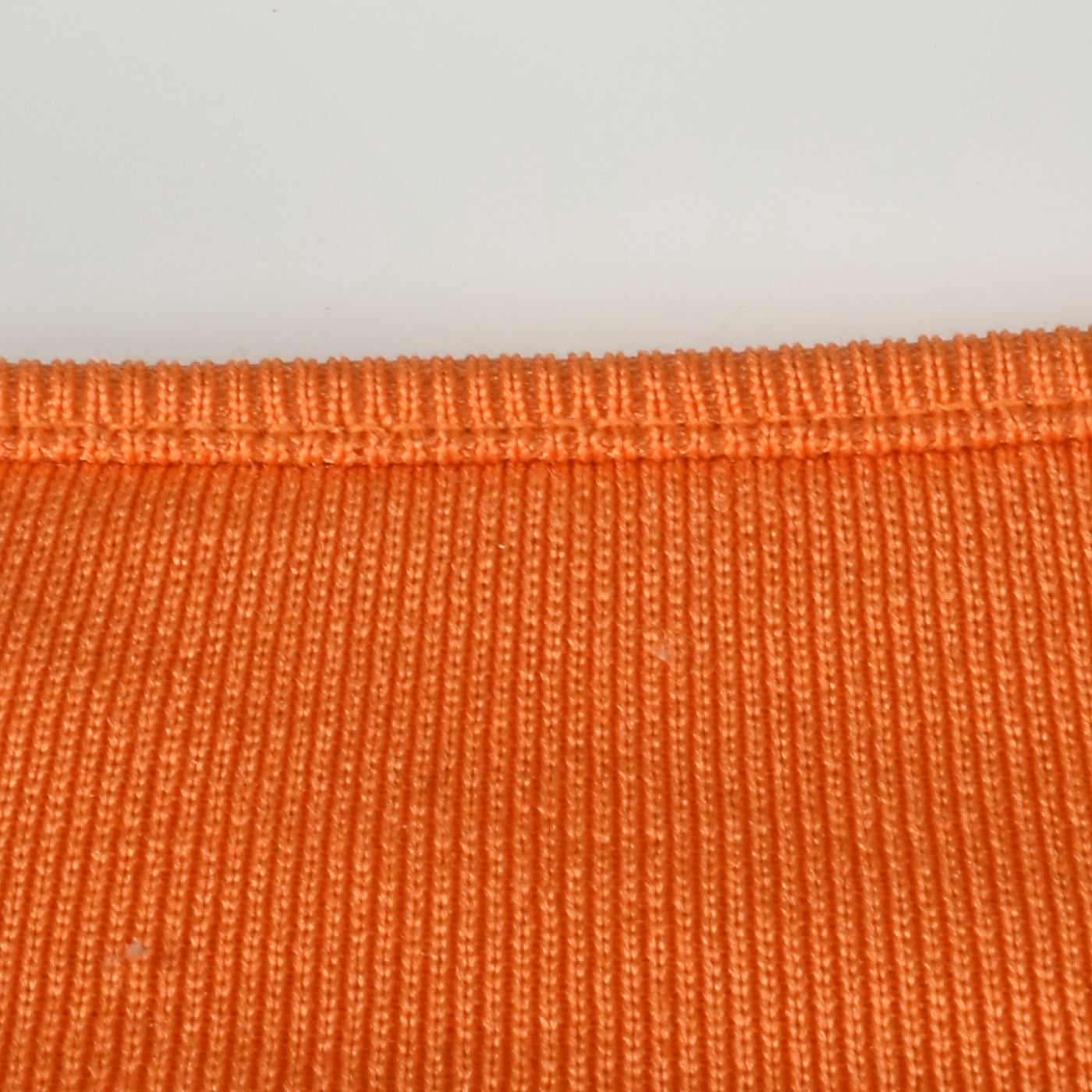 1970s Anne Klein Shiny Orange Tube Top