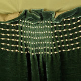 1990s Green Velvet Skirt with Beads
