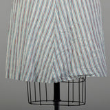 XL 1950s Day Dress Lightweight Volup Striped Casual Short Sleeve Cotton