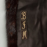 OSFM 1980s Mink Stole Natural Dark Ranch Real Fur Cape Glossy Supple Luxurious Wrap