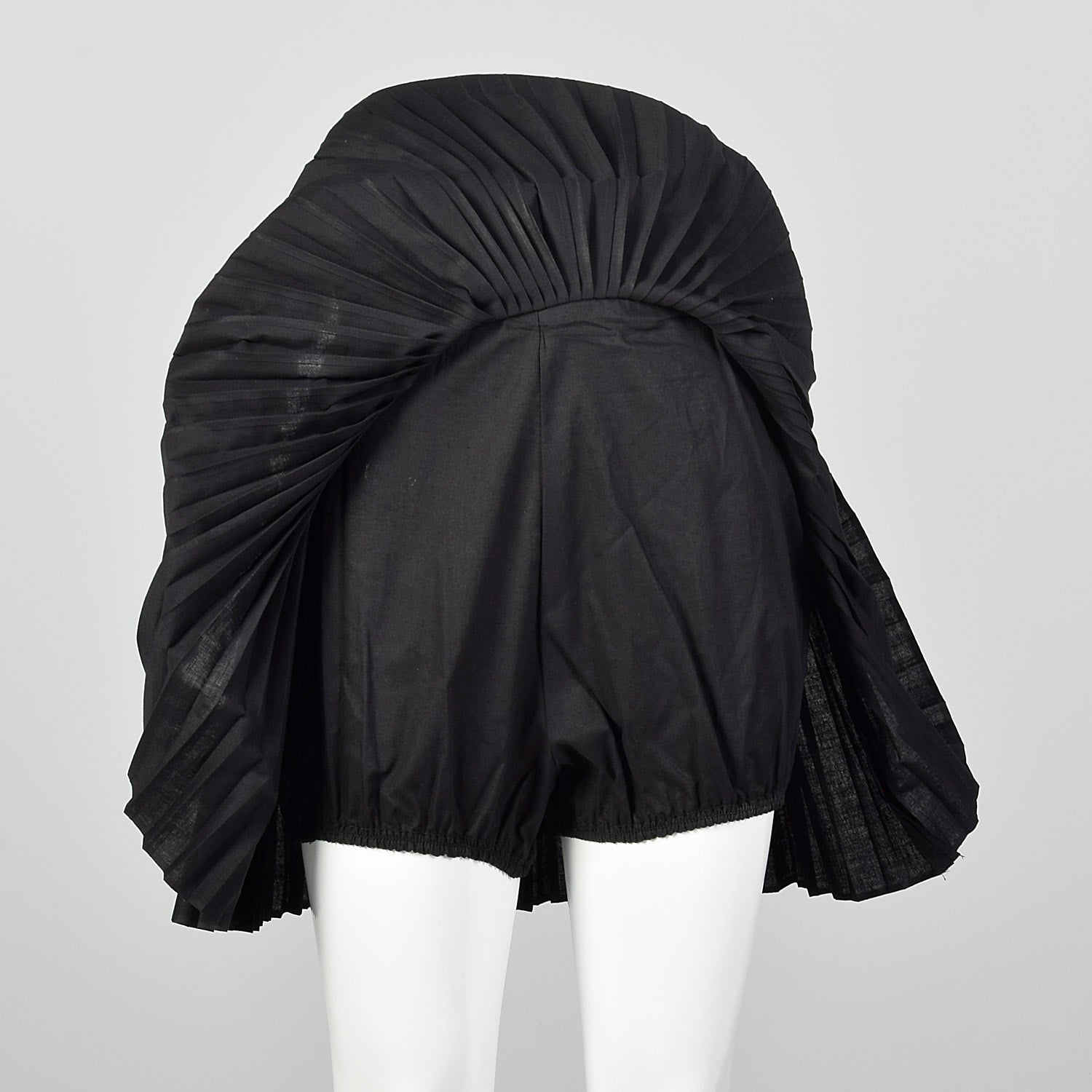 Small 1960s Black Pleated Micro Mini Skirt