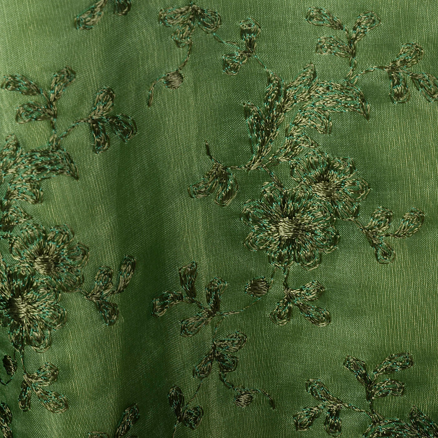 1960s Green Dress with Velvet Bodice