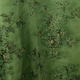 1960s Green Dress with Velvet Bodice