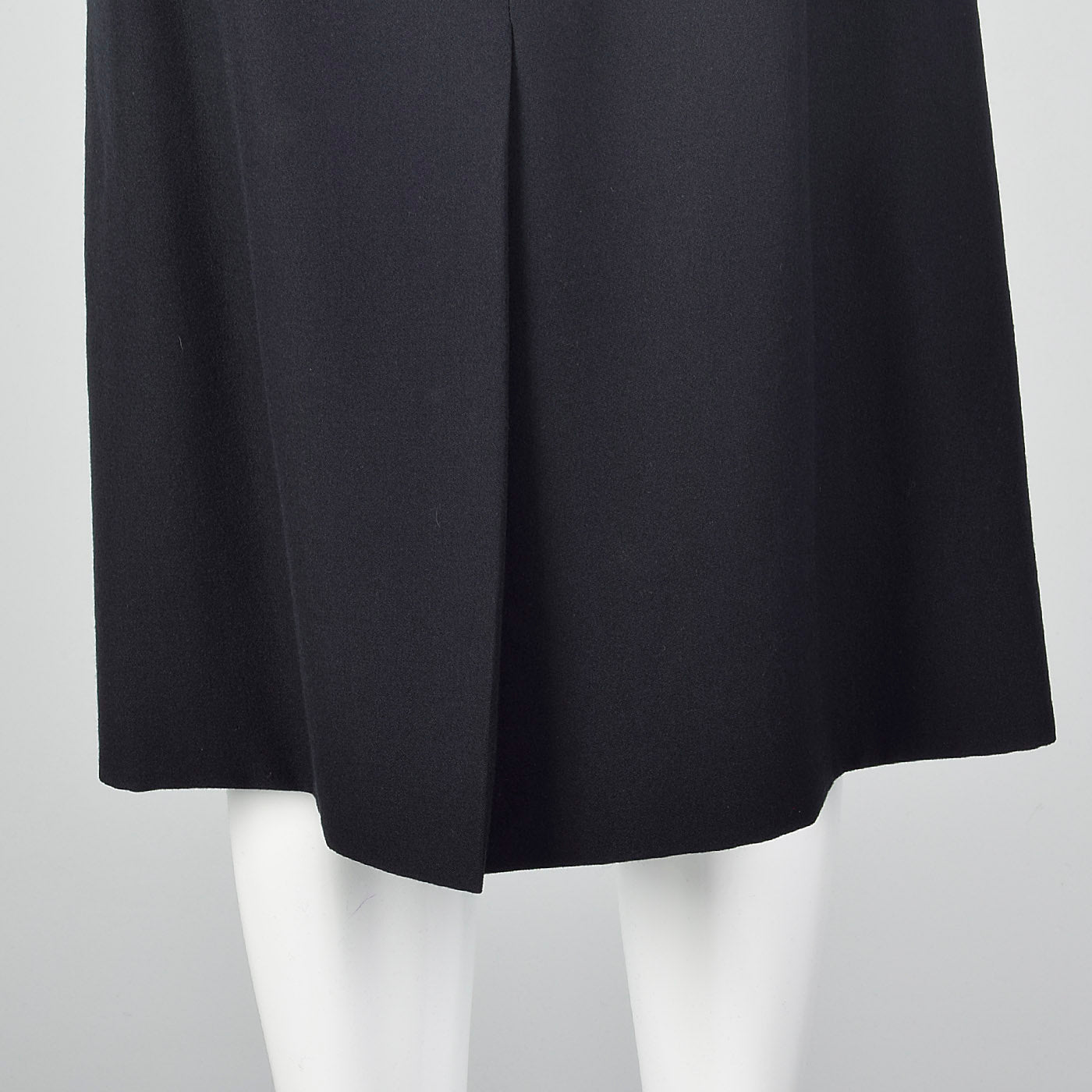 1980s Yves Saint Laurent Rive Gauche Navy Blue Skirt with Slit