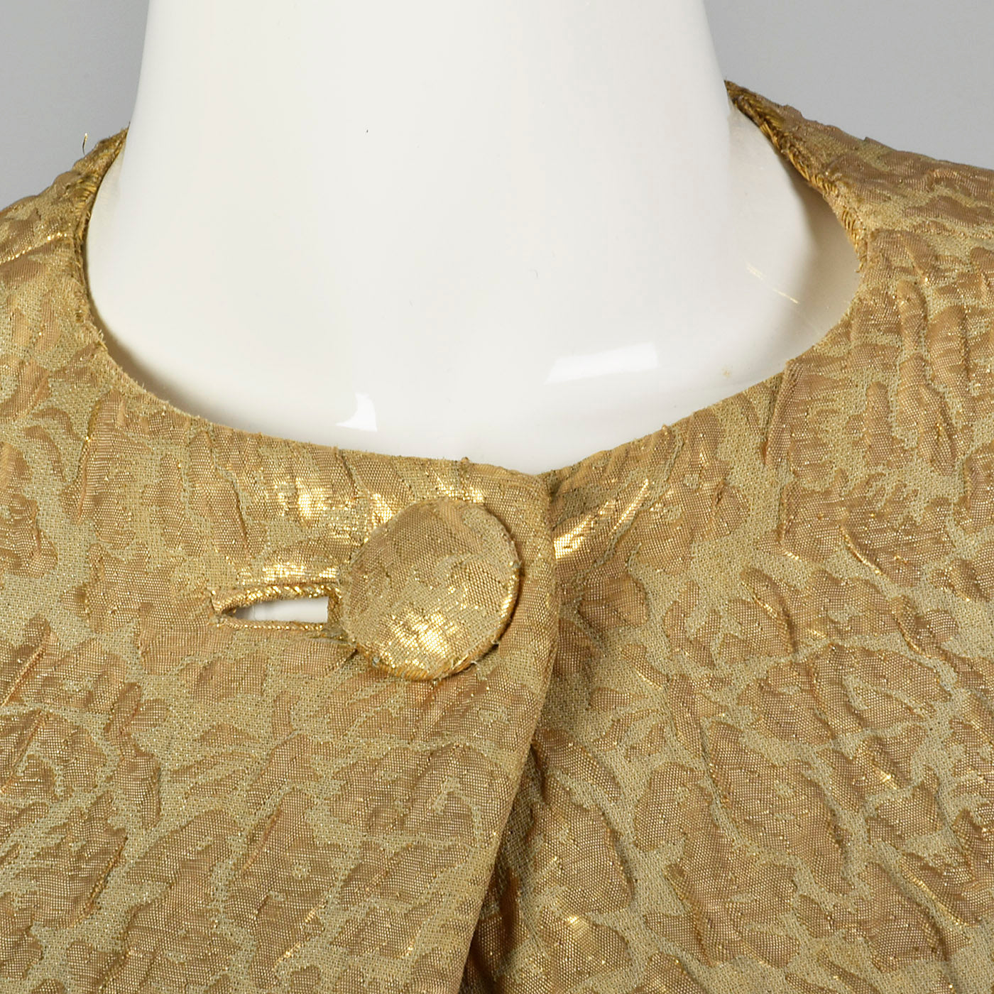 1960s Metallic Gold Cape