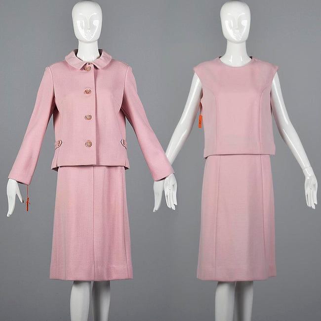 1960s Deadstock Pink Three Piece Suit