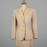 1950s Sacony Tan Summer Skirt Suit
