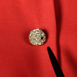 1950s Bright Red Dress Coat