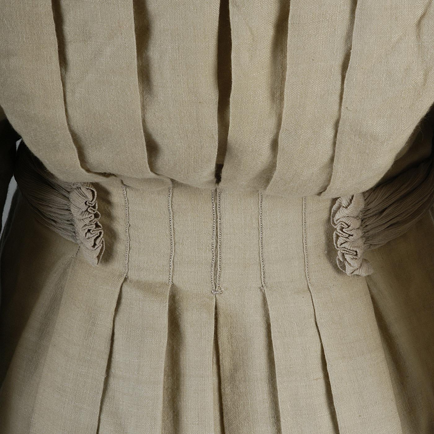 Edwardian Walking Coat with Dramatic Sleeves and Pleated Back