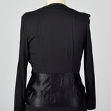 1940s Black Cocktail Dress with Satin Bodice