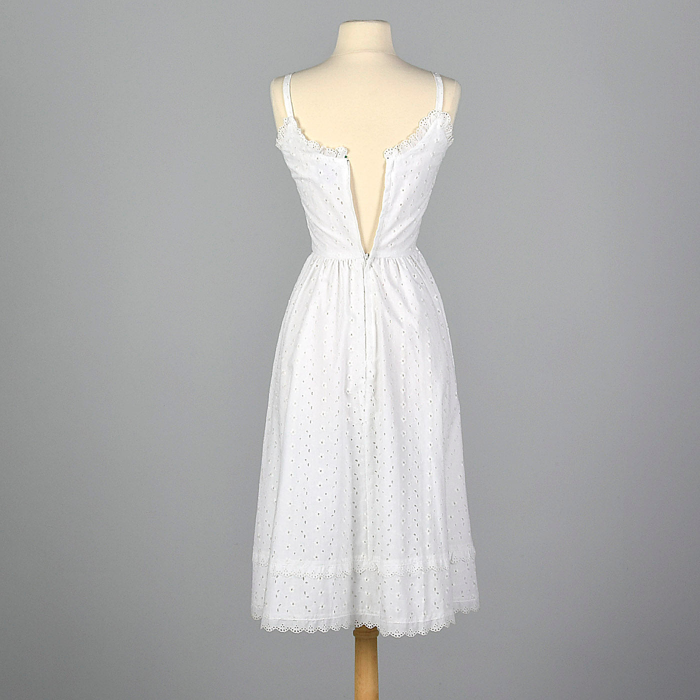 1960s Lanz White Eyelet Dress with Jacket