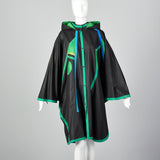 1990s Iris Mansard Rain Coat with Geometric Patterns
