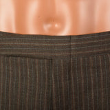 Large 1960s Brown Pinstripe Pants
