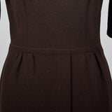 1950s Brown Knit Dress