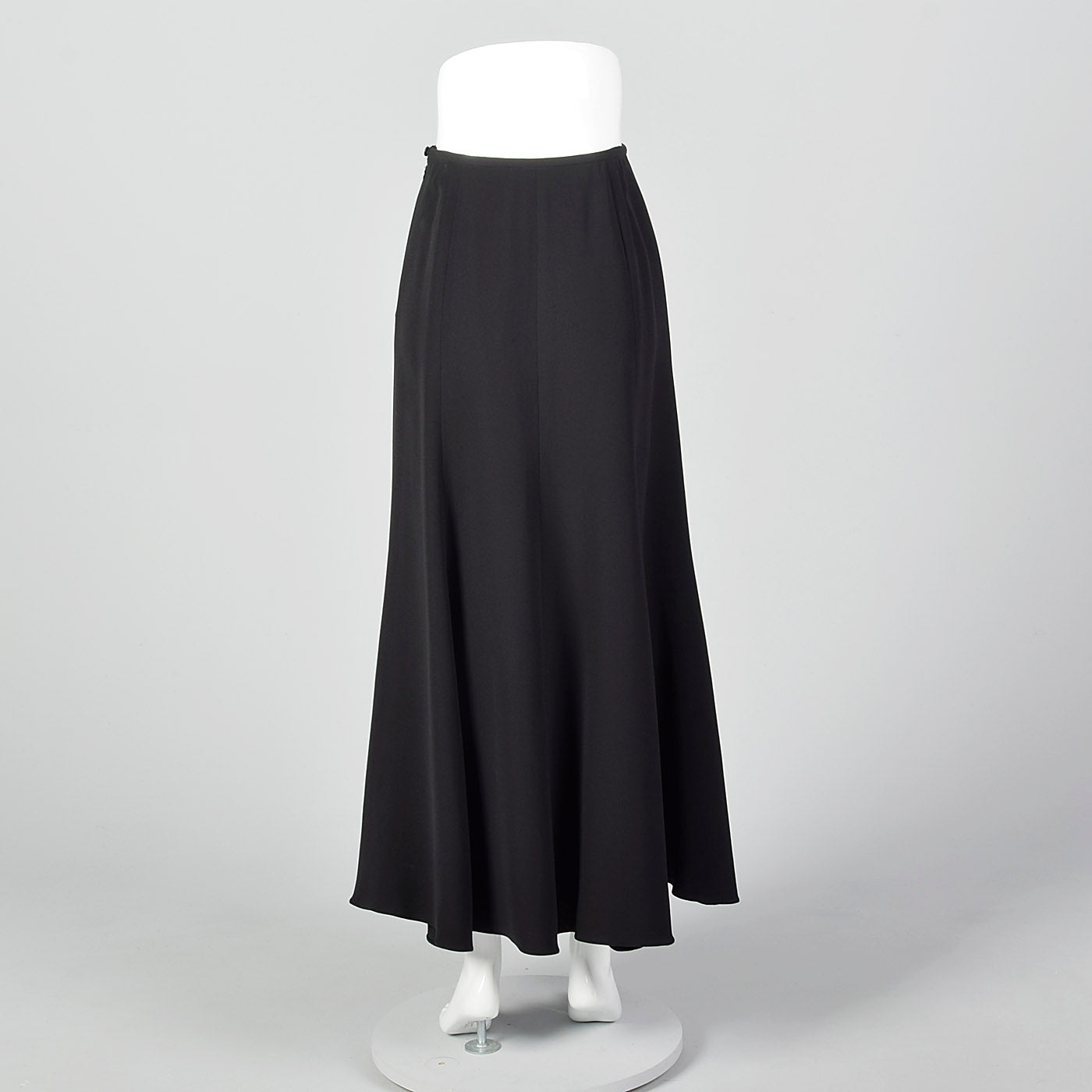 1990s Giorgio Armani Black Maxi Skirt with Mermaid Hem