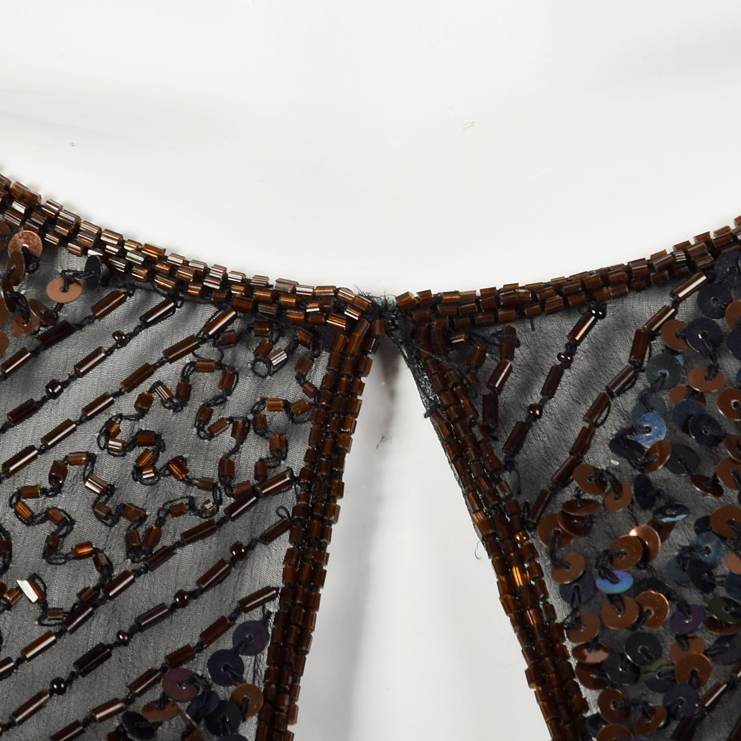 Large 1970s Beaded Open Front Top