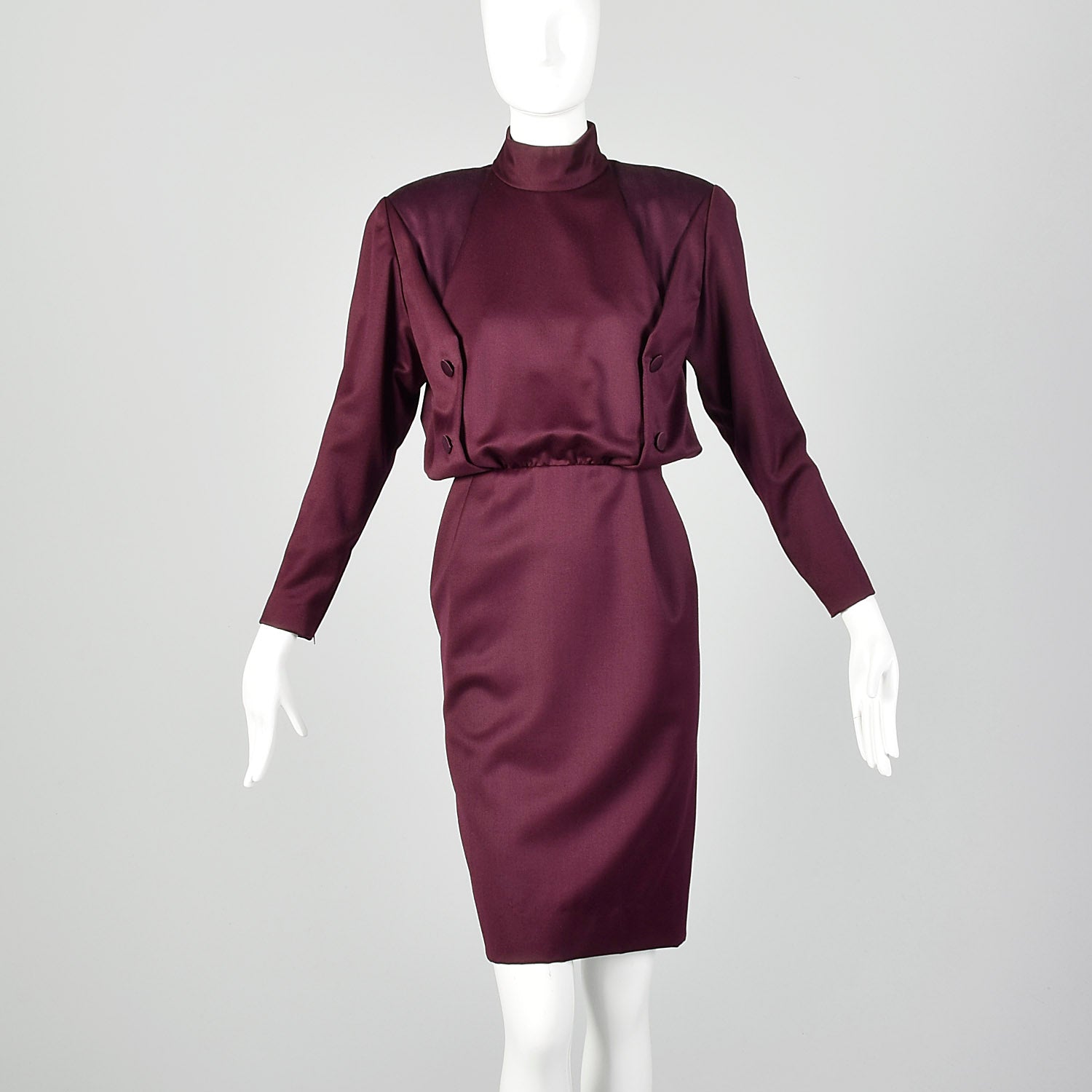 Medium Galanos 1980s Purple Dress