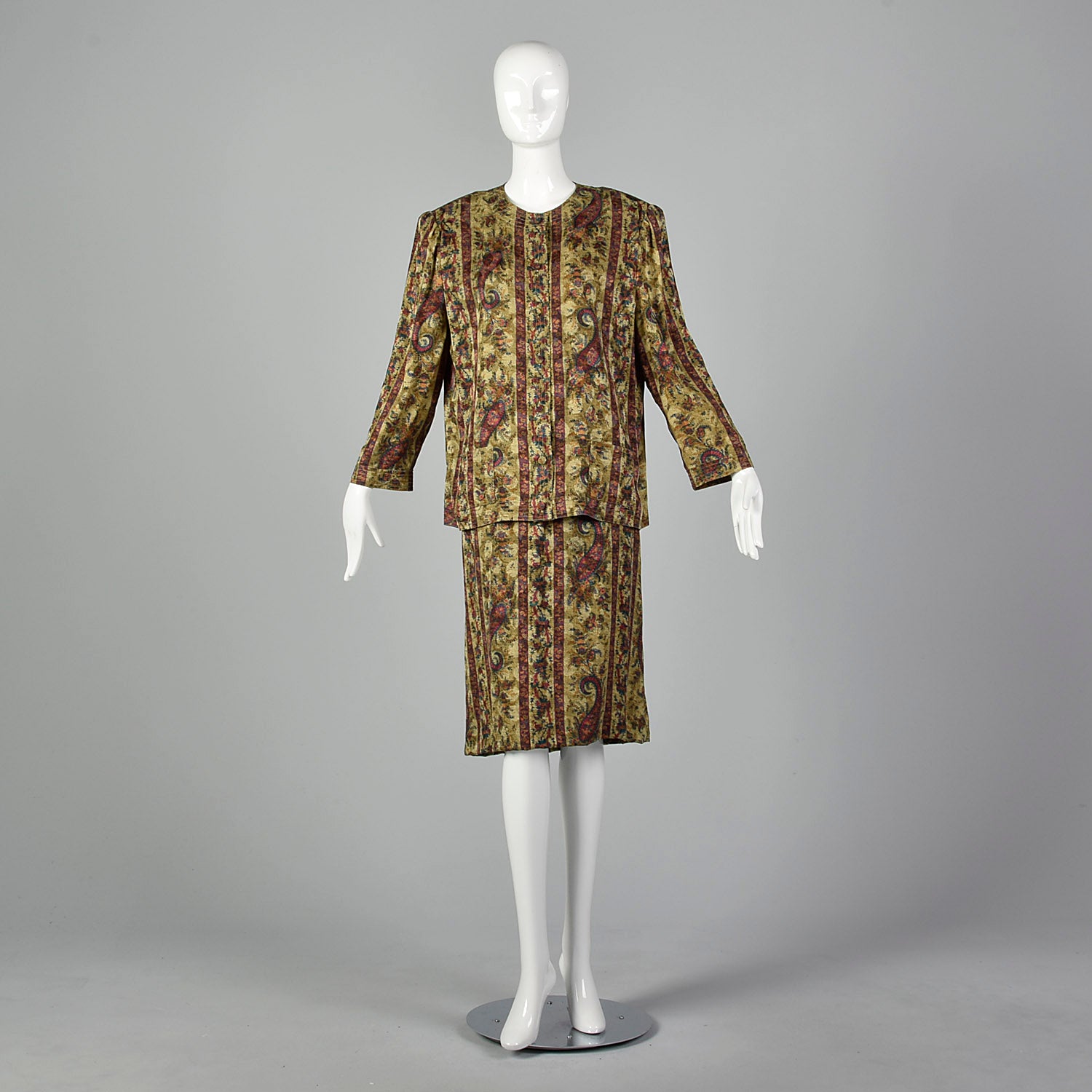 XL Adele Simpson 1980s Jacket and Skirt Set