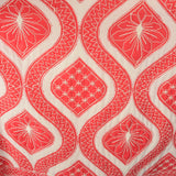 1970s Quilted Maxi Dress in Coral