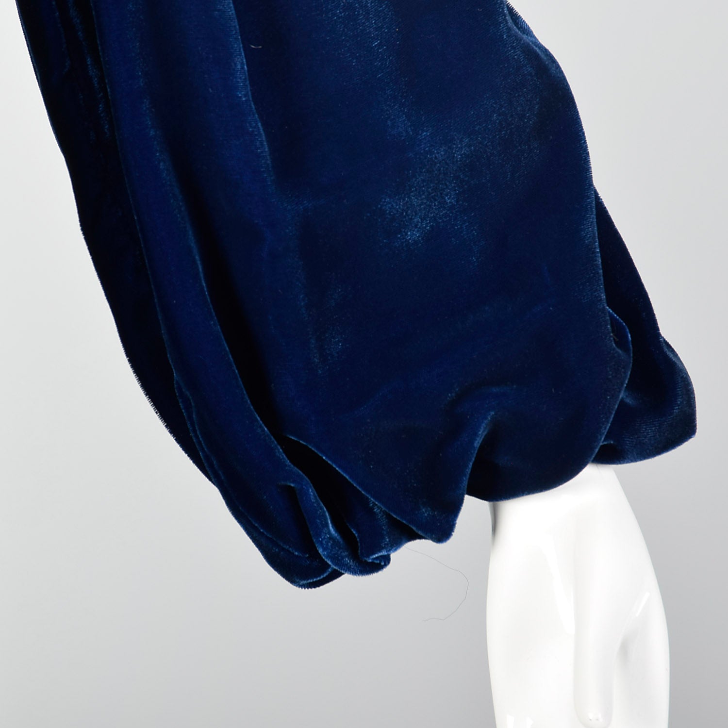 XXS 1940s Blue Velvet Opera Coat