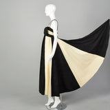 Small 1960s Black & White Formal Dress