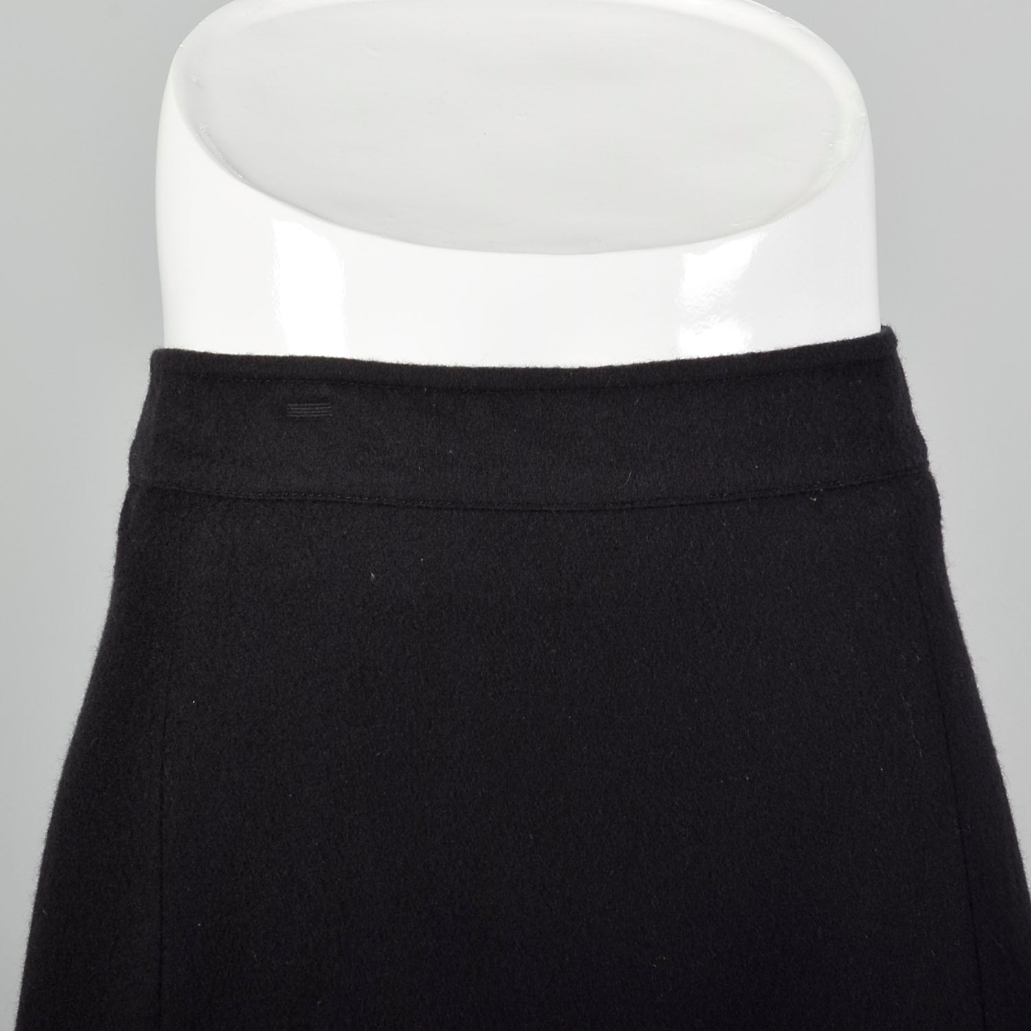 Large Prada Black Wool Flannel Skirt