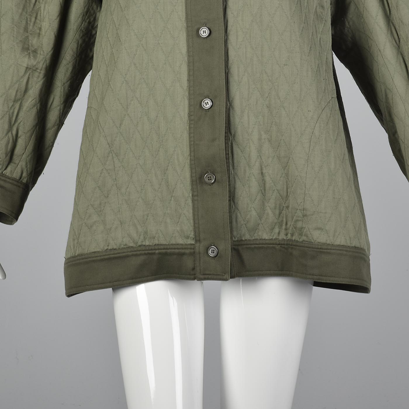 1976 Yves Saint Laurent Russian Collection Loose Green Quilted Jacket