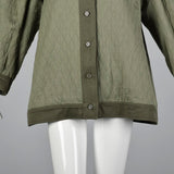1976 Yves Saint Laurent Russian Collection Loose Green Quilted Jacket
