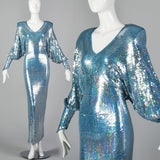 XXS-Small Mark Bouwer 1980s Iridescent Sequin Dress