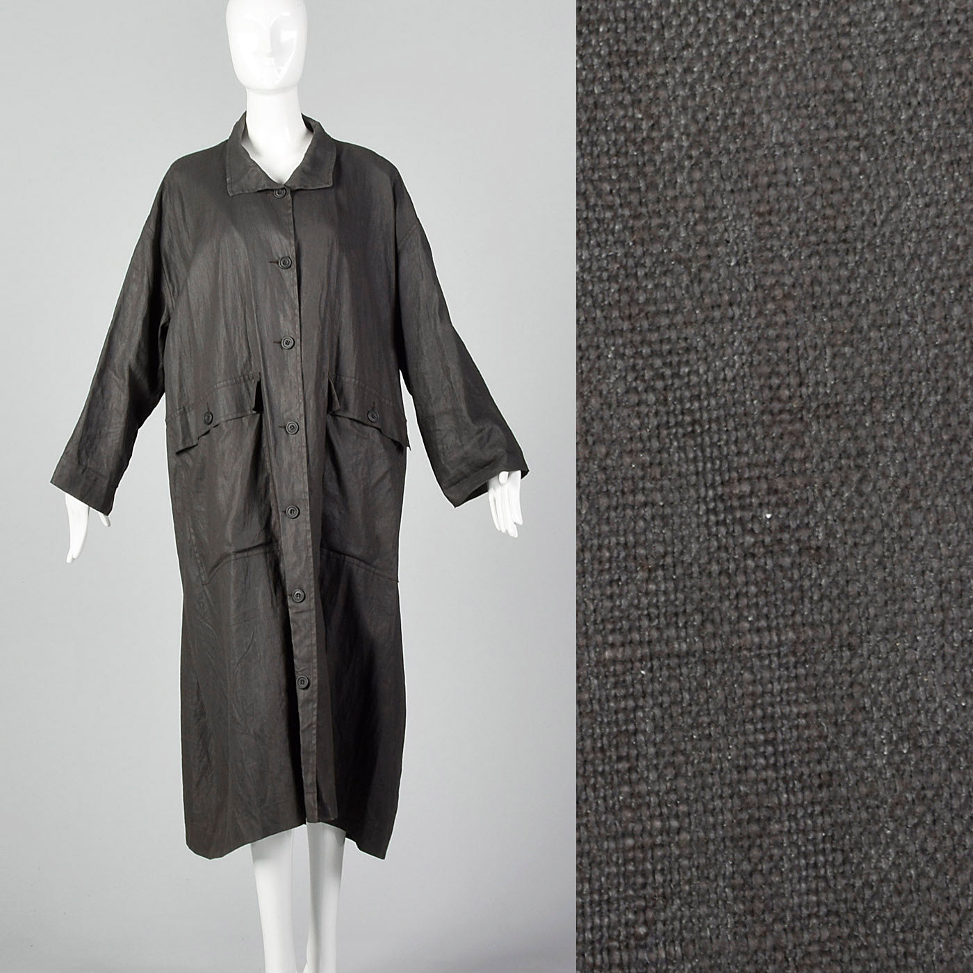 2000s Eskandar Gray Duster Coat