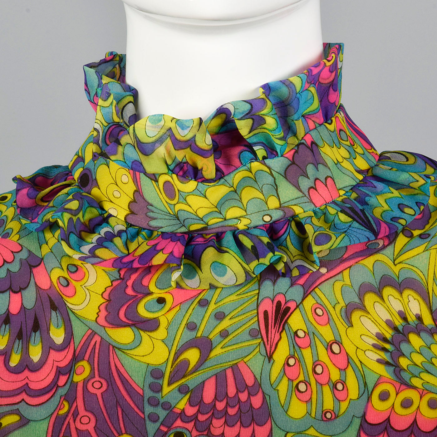 1960s Bright Psychedelic Dress
