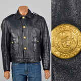1950s Mens Chicago Police Leather Jacket