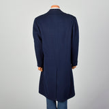 Large 1950s NavyDouble Breasted  Coat