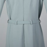 1990s Oscar De La Renta Light Blue Day Dress