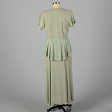 XXL 1940s Green Long Dress