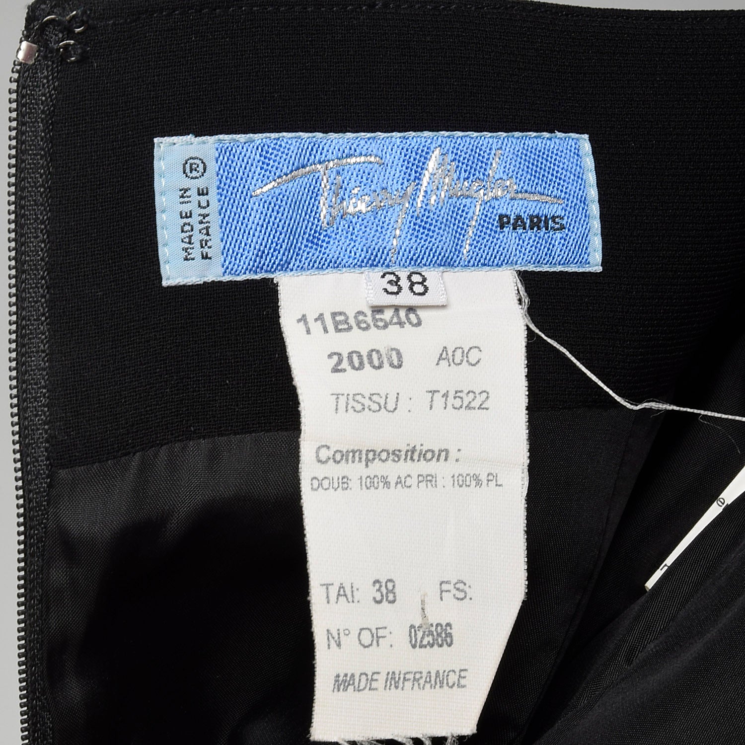 XS Thierry Mugler Sexy Black Strapless Wide Leg Jumpsuit